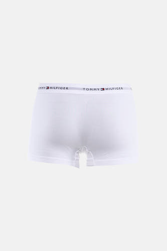 Witte boxershort van TOMMY JEANS, met elastische tailleband met logo, en een open kruis.