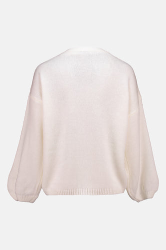 Pull met ronde hals - wit - HAILYS
