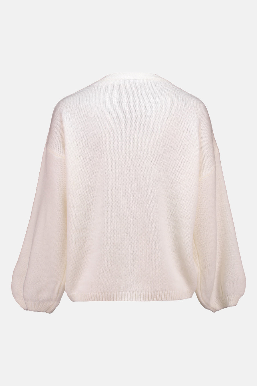 Pull met ronde hals - wit - HAILYS