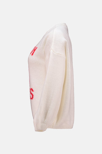 Pull met ronde hals - wit - HAILYS