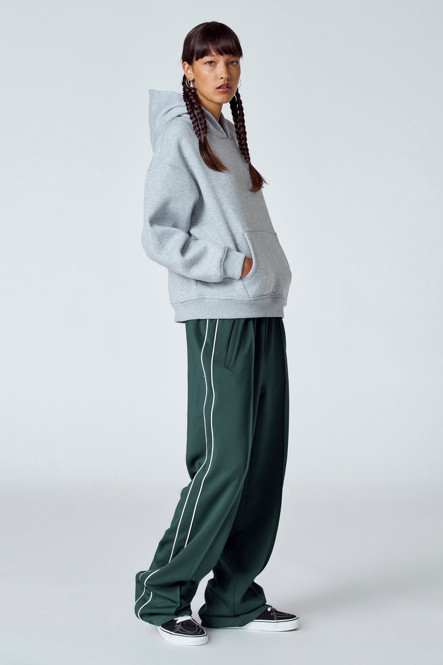 Sweater met kap - grijs
