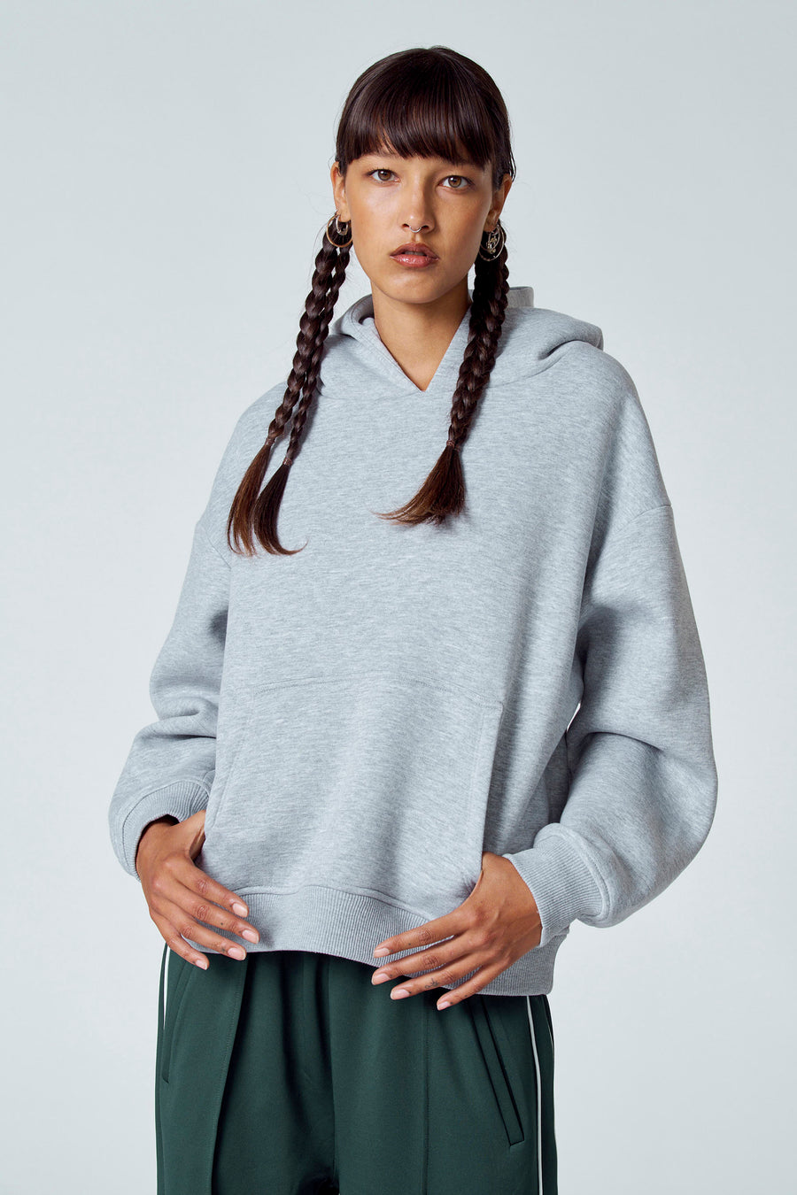 Sweater met kap - grijs