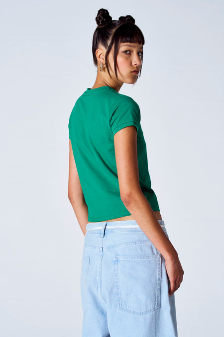 Top uni manche courte Vert - Unwind