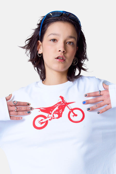 T-shirt met lange mouwen - wit