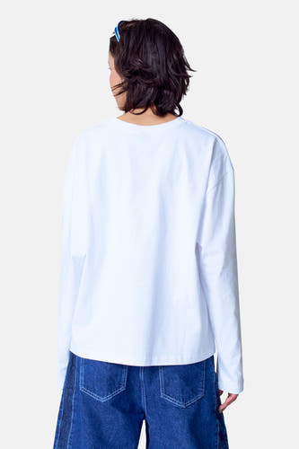 T-shirt met lange mouwen - wit