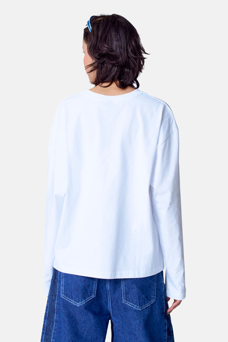 T-shirt met lange mouwen - wit