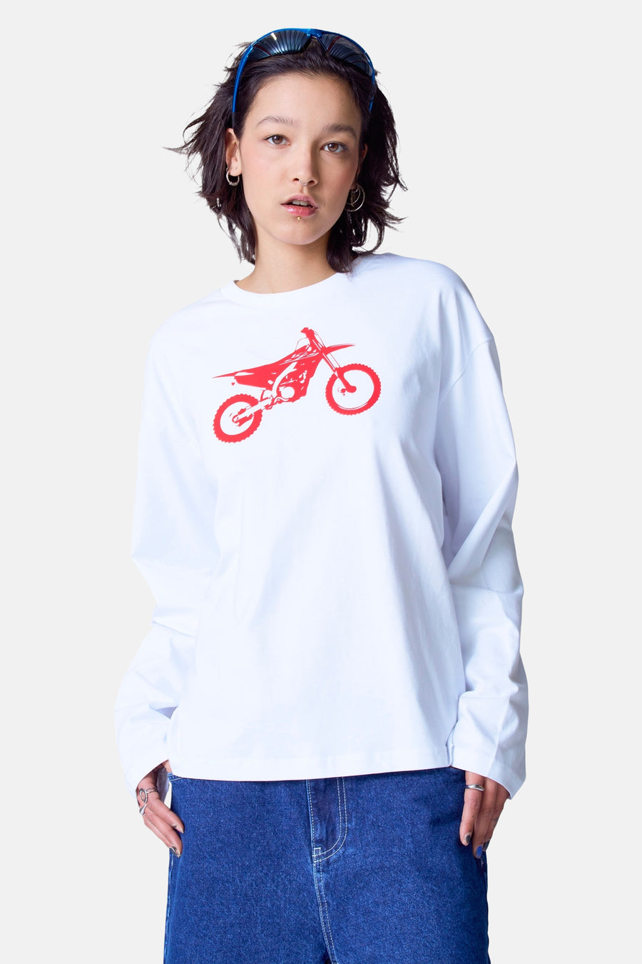 T-shirt met lange mouwen - wit