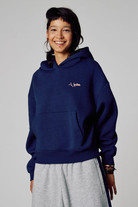 Sweater met kap - blauw