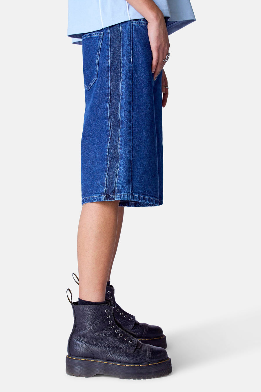 Short - mid blue denim - Unwind