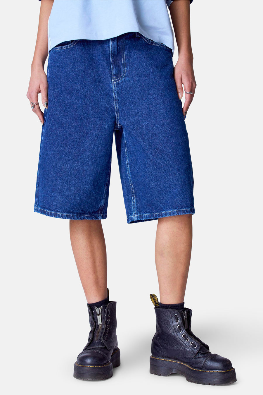 Short - mid blue denim - Unwind