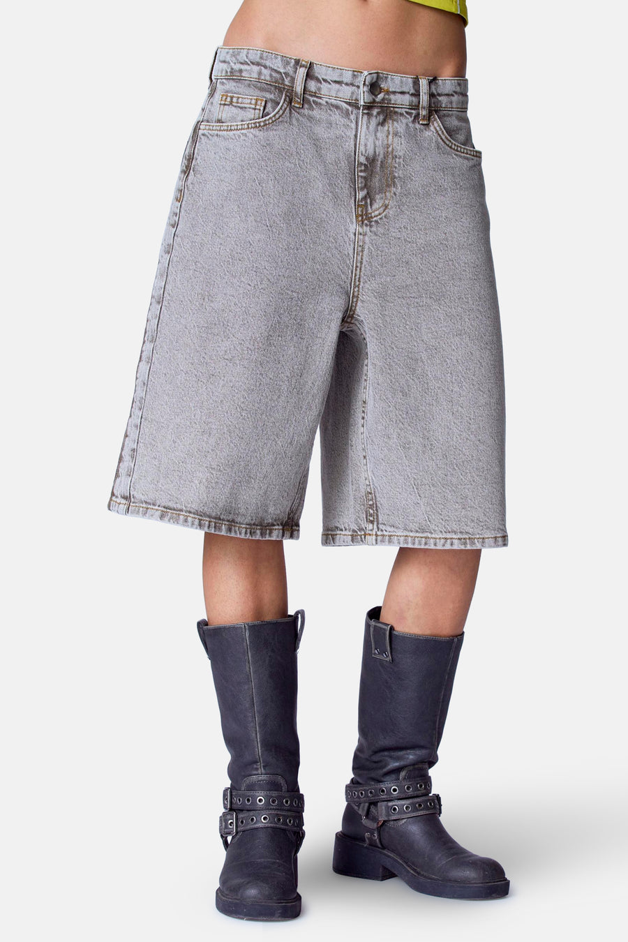 Short - mid grey denim - Unwind