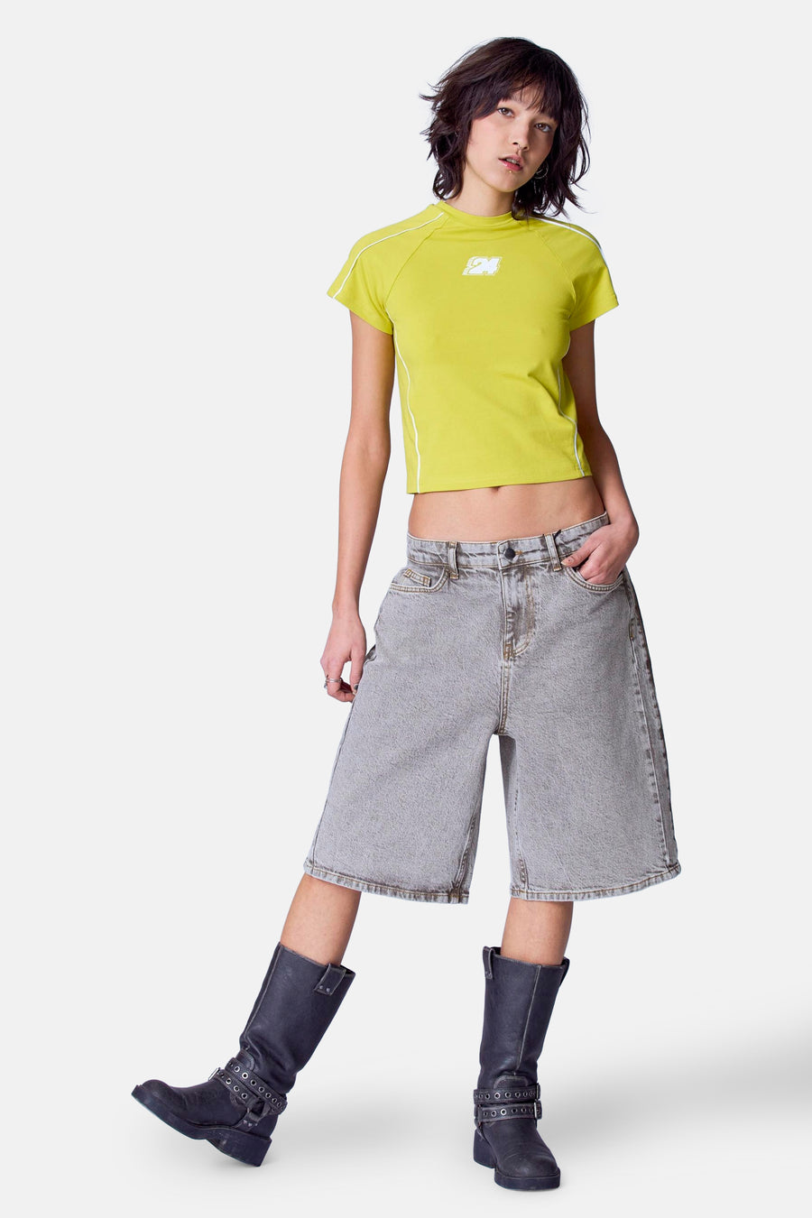 Short - mid grey denim - Unwind