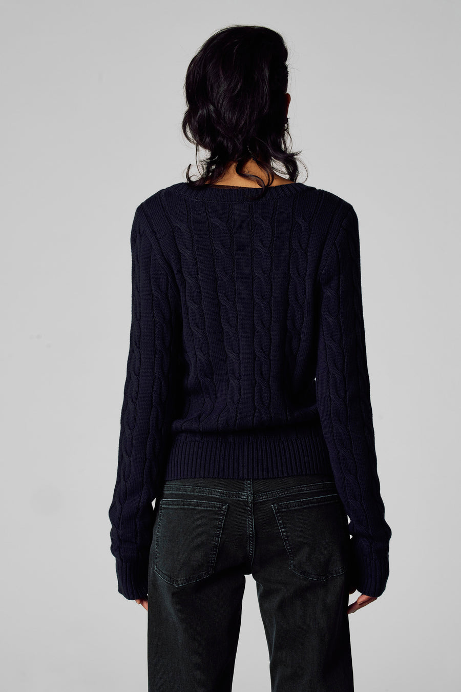 Pull met V-hals - blauw - Unwind