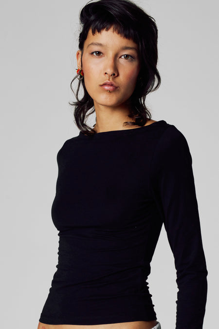 T-shirt met lange mouwen - zwart