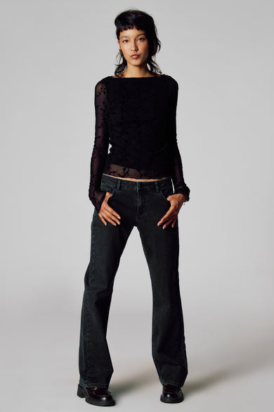 T-shirt (lange mouwen) Zwart - Unwind
