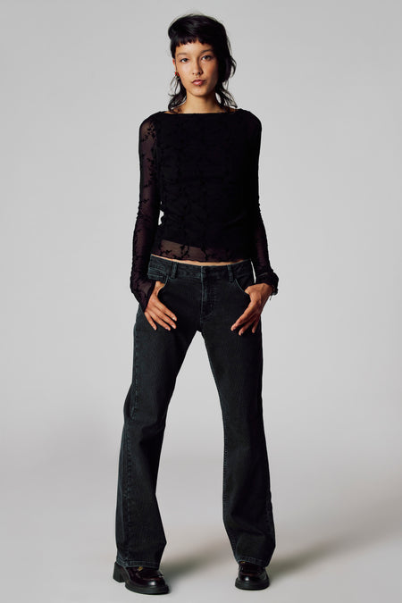 T-shirt met lange mouwen - zwart