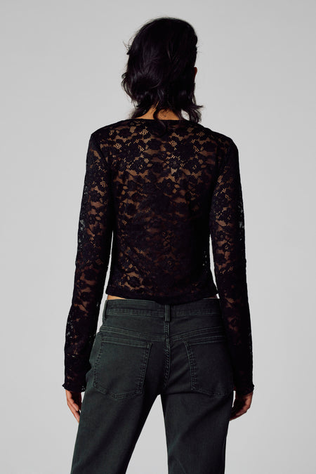 T-shirt met lange mouwen - zwart