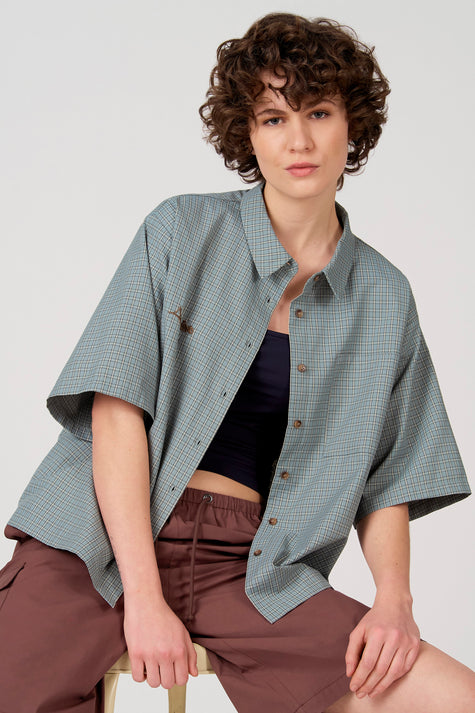 Chemise à manches courtes - bleu