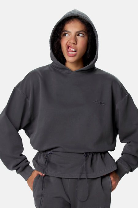 Sweater met kap - grijs