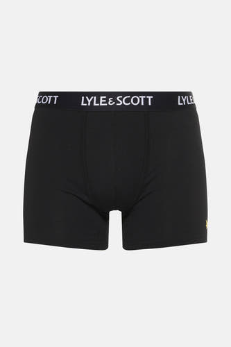 Zwarte boxershort van Lyle & Scott met een elastische tailleband met merklogo.