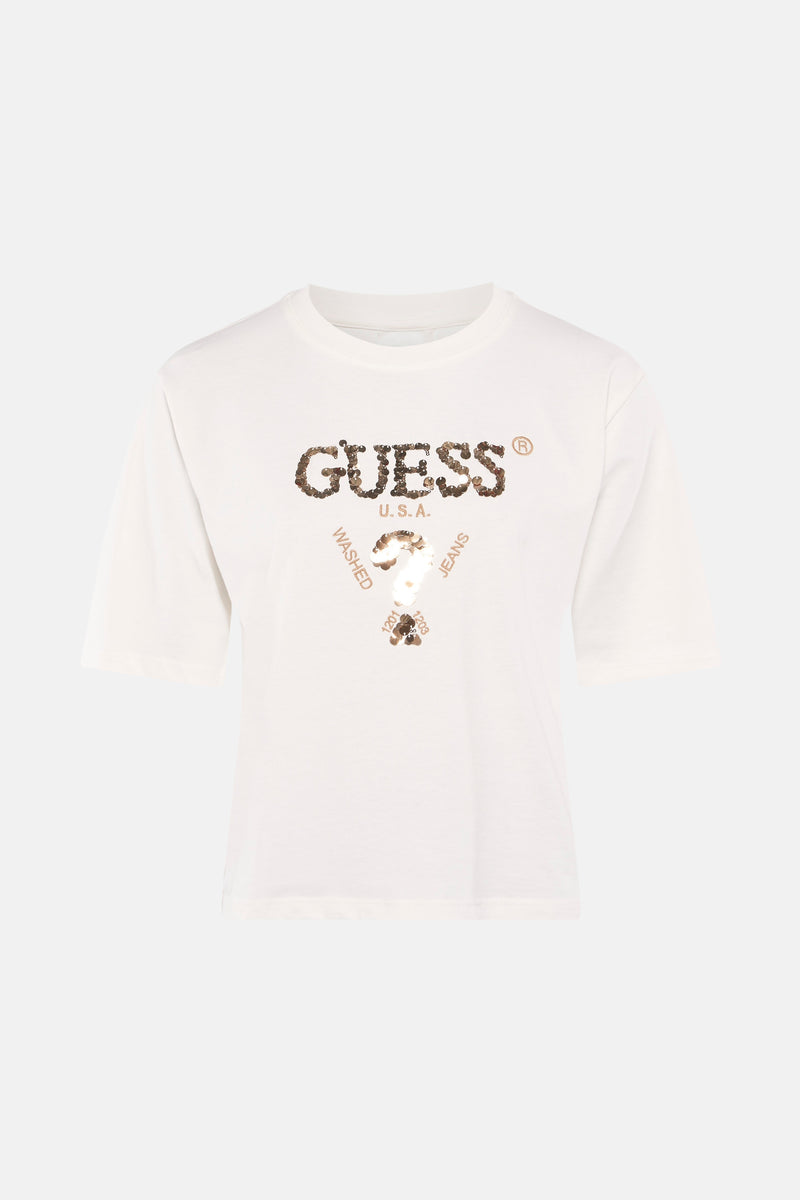 Top uni manche courte Écru - Guess®