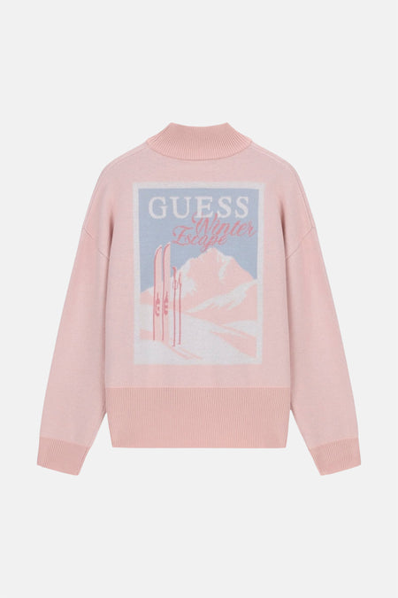 Trui met ronde hals roze - Guess®