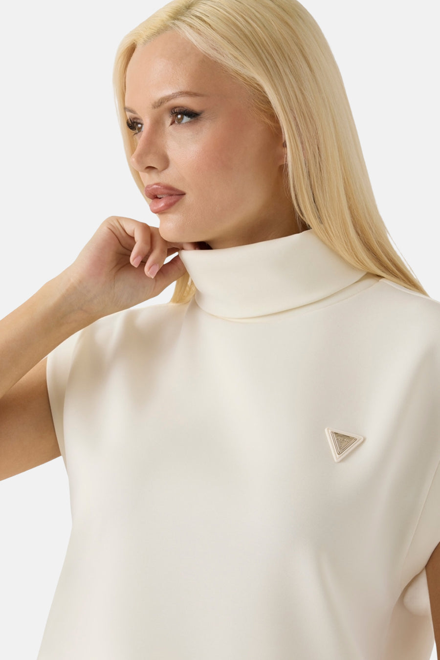 Sweat col O Écru - Guess®