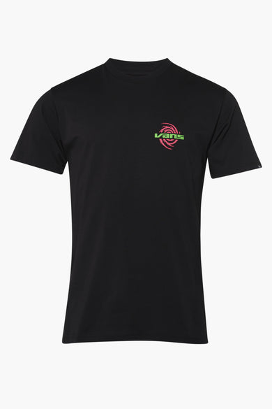 T-shirt noir VANS "OFF THE WALL" avec logo sur la poitrine.