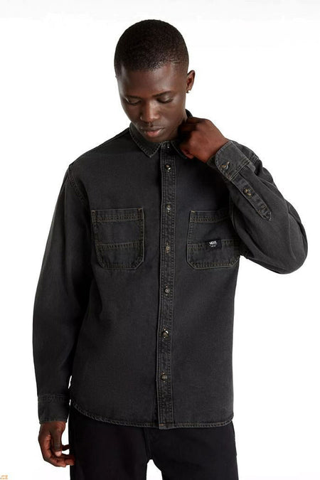 Hemd met lange mouwen - dark grey denim