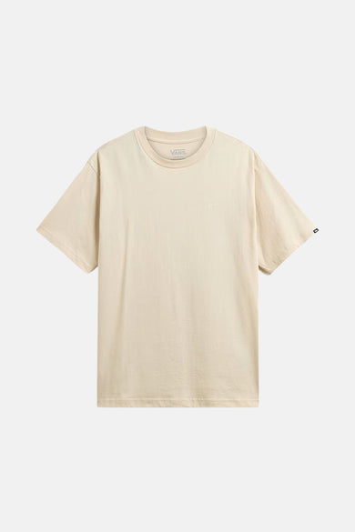 Beige T-shirt van VANS "OFF THE WALL" met korte mouwen, effen en met een klein logo.