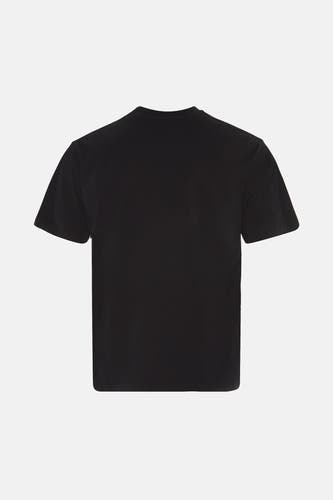 T-shirt noir à manches courtes de VANS "OFF THE WALL", couleur unie et coupe classique.