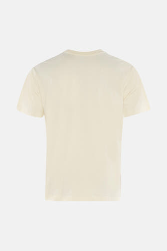 Geel T-shirt met korte mouwen van VANS “OFF THE WALL”, effen kleur en een klassieke pasvorm.