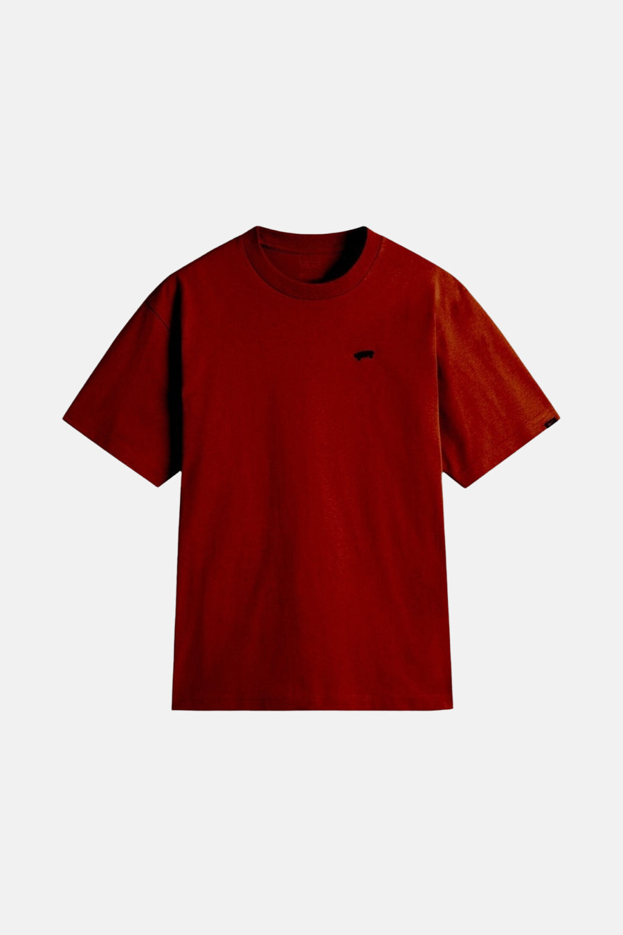 Rood T-shirt met korte mouwen van VANS “OFF THE WALL”, met een klein logo op de borst.