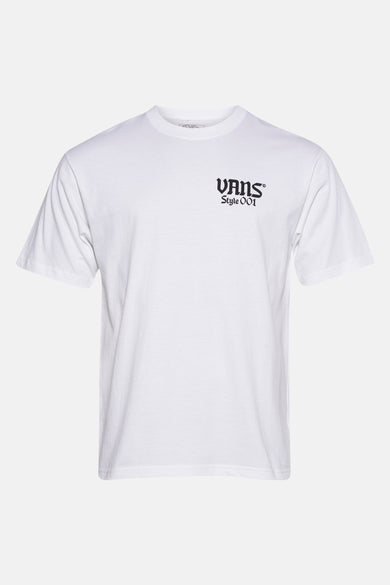 Wit T-shirt met korte mouwen van VANS, met logo-opdruk op de borst.