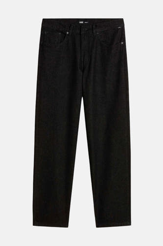 Zwarte straight jeans van denim van VANS “OFF THE WALL”, met zichtbare zakken en stiksels.
