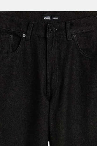 Rechte zwarte jeans van denim van VANS “OFF THE WALL”, met klassieke zakken.