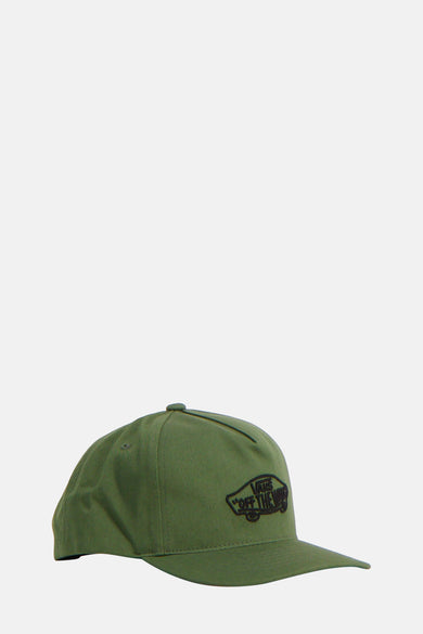 Groene pet van Vans "Off The Wall" met het logo van het merk op de voorkant.