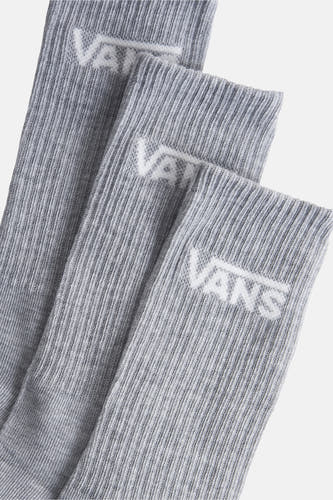 Grijze sokken (multipack) van Vans met een geribbelde textuur en witte logo-details.