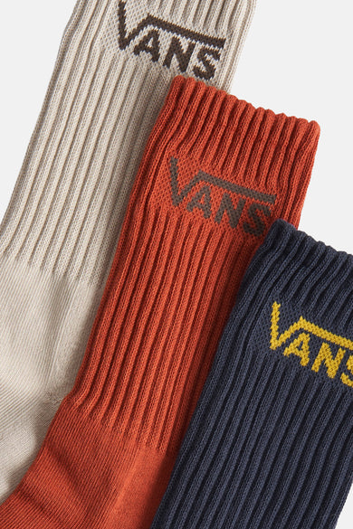 Multikleurige sokken (multipack) van VANS “OFF THE WALL”, met ribtextuur en ingeweven logo's.