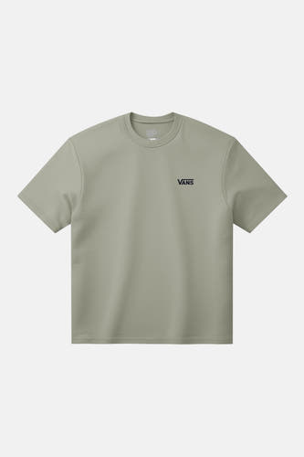 Groen T-shirt met korte mouwen van VANS, met klein zwart logo op de borst.