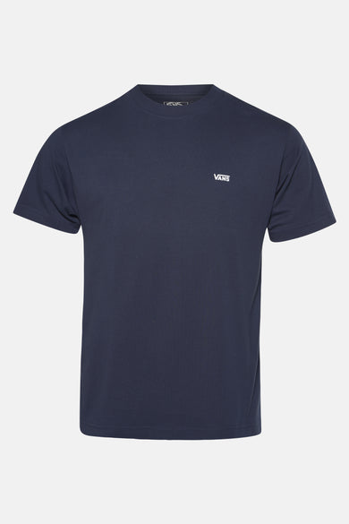 Blauw T-shirt met korte mouwen van VANS, effen design met een wit logo op de borst.

