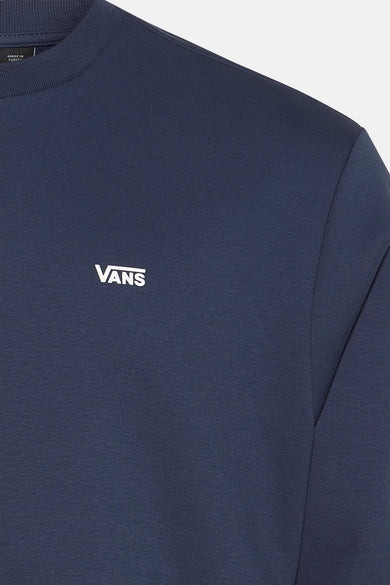 Pull-over bleu de Vans avec un col rond et un petit logo.