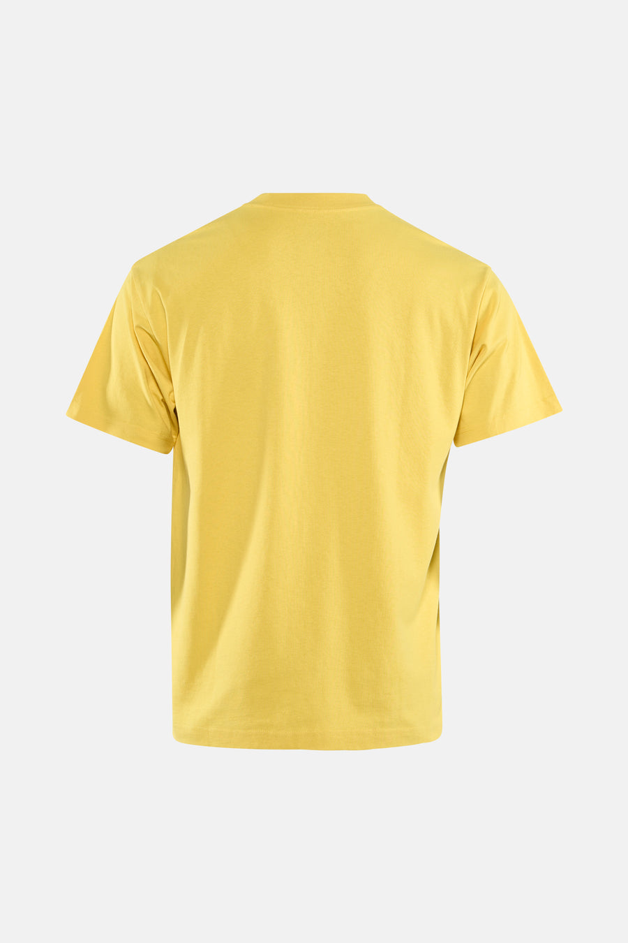 T-shirt jaune VANS "OFF THE WALL", couleur unie et manches courtes, vu de dos.