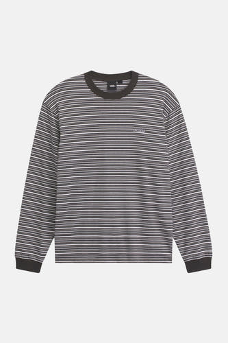 Multikleurig T-shirt met lange mouwen van Vans, met horizontale strepen en een ronde hals.

