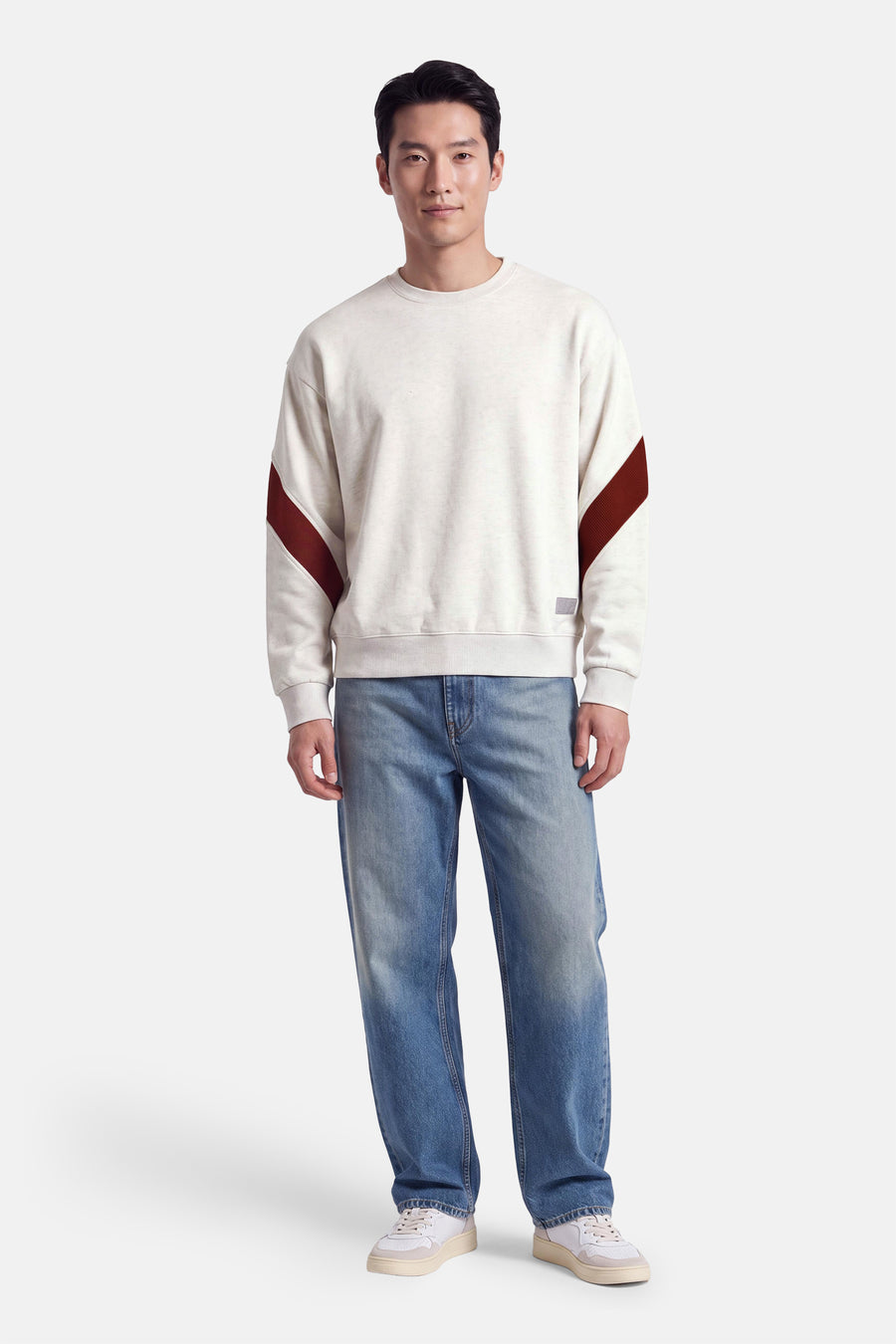Sweater O-hals - grijs