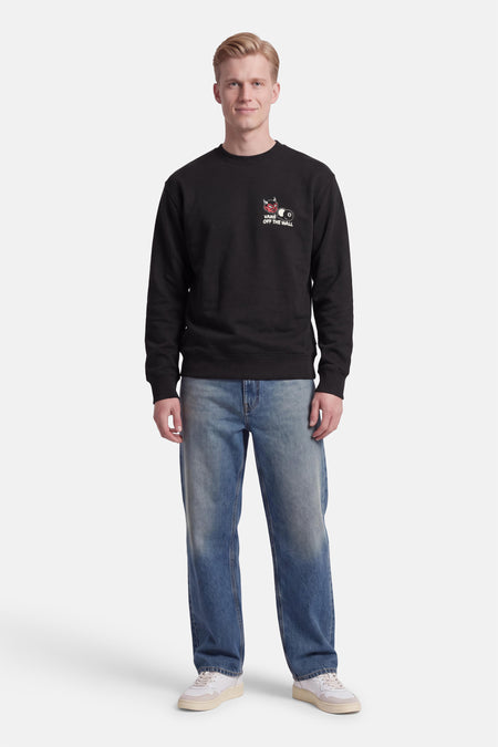Sweater O-hals - zwart
