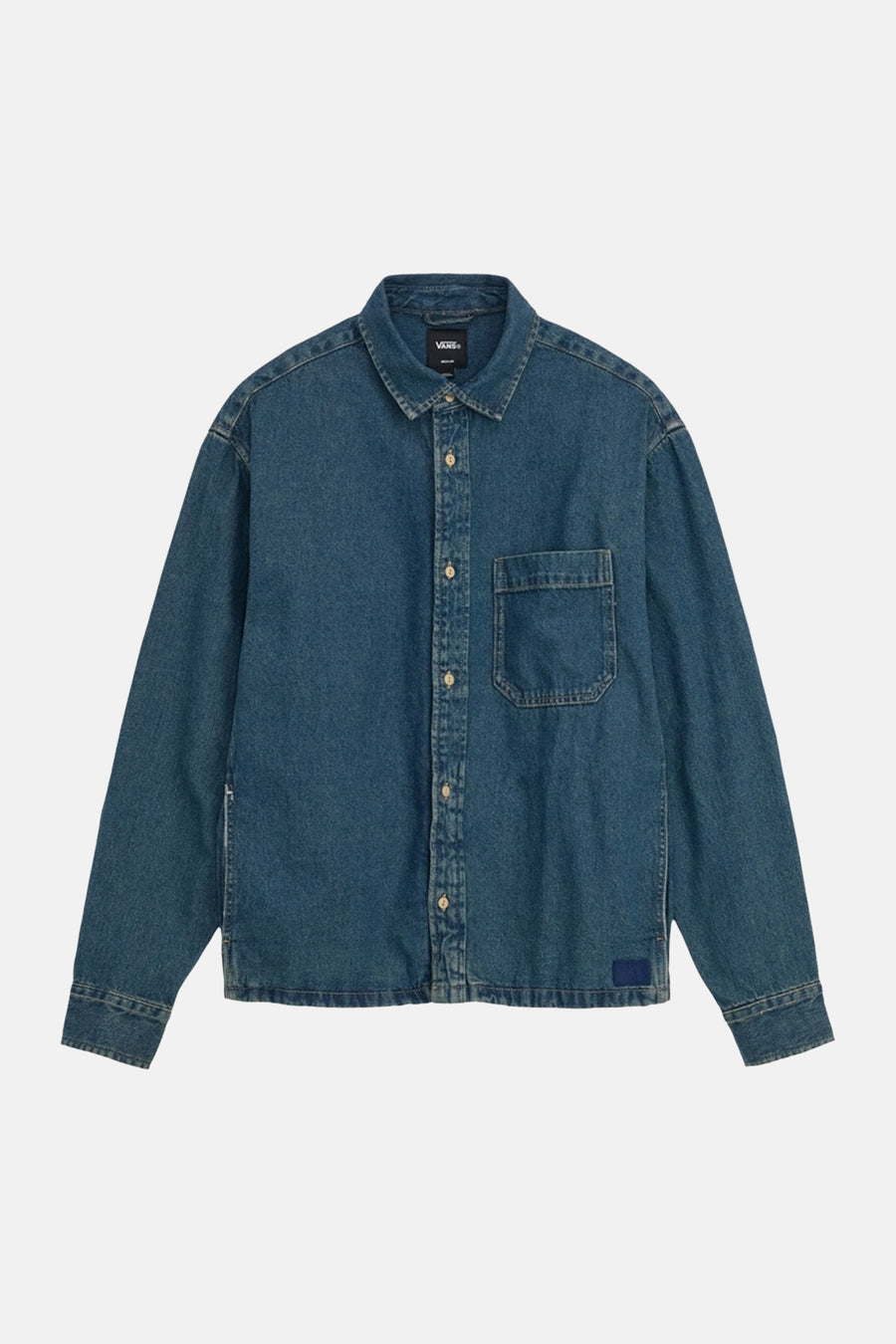 Hemd met lange mouwen - mid blue denim