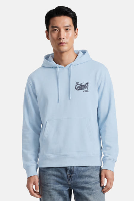 Sweater met kap - blauw