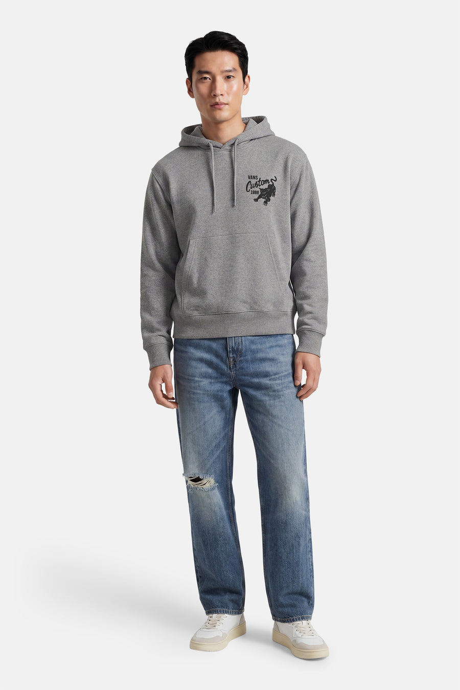 Sweater met kap - grijs