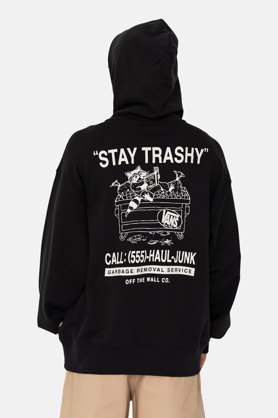Sweater met kap - zwart